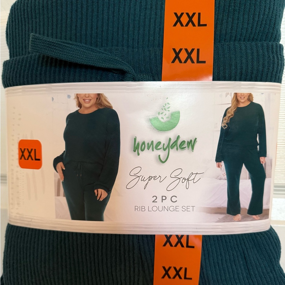 Honeydew USA Super Soft Rib Lounge Set - Dark Green